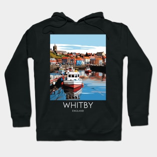 A Pop Art Travel Print of Whitby - England Hoodie